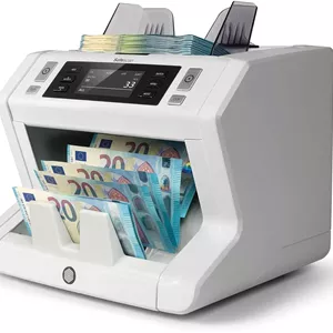 دستگاه شمارش پول Safescan 2850 - شمارش اسکناس های مرتب شده - دستگاه شمارش پول نقد با تشخیص پول تقلبی 3 نقطه ای - دستگاه شمارش پول - مناسب برای اسکناس های جدید King Charles