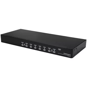 کیت سوئیچ KVM USB رک مونت 8 پورت StarTech.com با OSD و کابل - KVM رک مونت - سوئیچ KVM VGA - سوئیچ KVM 8 پورت (SV831DUSBUK)، مشکی