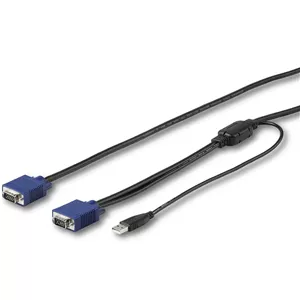 کابل KVM USB استار تک مدل RKCONSUV15 به طول 4.6 متر برای کنسول های رک مونت استار تک، کابل کنسول VGA و USB KVM