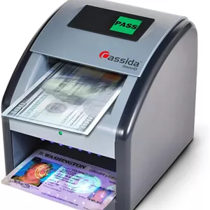 دستگاه تشخیص اسکناس تقلبی و کارت شناسایی کاسیدا Omni-ID 2 در 1 با نور UV - بررسی کننده اسکناس با حسگرهای مادون قرمز، مغناطیسی و فرابنفش - نمایشگر آسان خوان PASS/FAIL