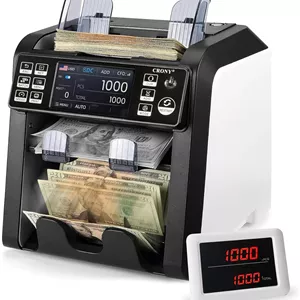 دستگاه شمارش پول CRONY مدل Bank Money Counting Machine - AL-950 2CIS/UV/MG/IR تشخیص خودکار اسکناس چند ارزی شمارنده سرعت بالا تشخیص اسکناس جعلی و آسیب دیده شمارش بدون توقف با پاکت رد