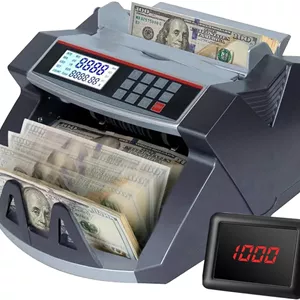 دستگاه شمارش پول CRONY - JN-2040V دستگاه شمارش اسکناس قابل حمل چند ارزی، دستگاه تشخیص اسکناس تقلبی AED SAR USD EUR با UV MG، دستگاه شمارش اسکناس با صفحه نمایش LCD 1000 عدد در دقیقه