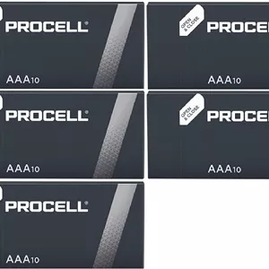 باتری قلمی کوچک دوراسل Procell AAA بسته 50 عددی (5 بسته بلیستر 10 تایی) 50 باتری (LR03/Mini Stilo/Micro)