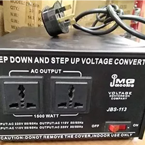 ترانسفورماتور افزاینده-کاهنده ولتاژ UNI-T مدل Voltron-113 - مبدل آمریکایی AC به AC (220 ولت به 110 ولت / 110 ولت به 220 ولت) - 1500 وات