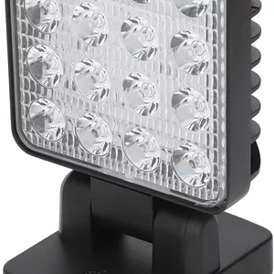 چراغ کار LED قابل حمل Jectse، ضد آب، با باتری لیتیومی 18 ولت، مناسب برای ساخت و ساز، پیاده روی و کمپینگ