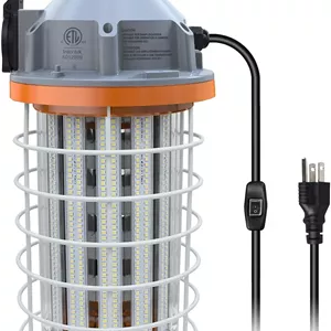 چراغ کار موقت LED ان اس، 150 وات، سفید مهتابی 5000 کلوین، 22250 لومن، چراغ های کارگاهی LED با نور بالا به همراه قلاب، چراغ کار قابل حمل و بادوام LED برای روشنایی داخلی و خارجی