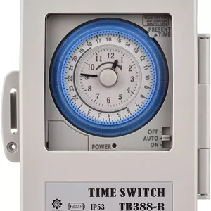 سوییچ تایمر مکانیکی 24 ساعته J/E با استاندارد IP53، جعبه سوییچ تایمر الکتریکی قابل برنامه ریزی AC 100-240V، بازه زمانی 15 دقیقه، 96 بار روشن/خاموش با سوراخ نصب، ضد گرد و غبار و ضد آب