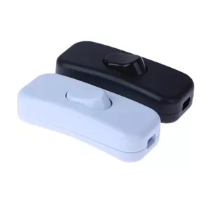 کلید سیم دار خطی 110-250 ولت 100 وات مدل Torpedo برای کنترل کابل، کلید روشن/خاموش، کلید راکر عبوری برای لامپ رومیزی (مشکی)
