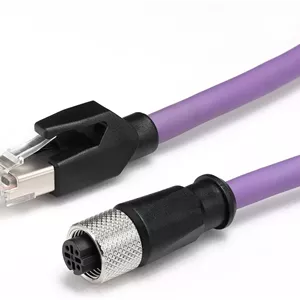 کابل اترنت صنعتی ZBLZGP M12 D-Code 4 پین مادگی به RJ45، ضد آب و گرد و غبار IP67، دارای گواهینامه PROFINET برای زیمنس PLC S7-1500/ET200SP 2M