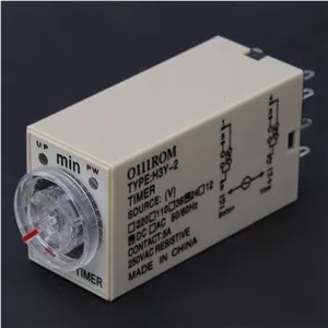 رله تایمر H3Y-2، عملکرد پایدار، دقت بالا، خطای کم با صفحه شفاف، اتصالات برنجی، 8 پین، تاخیر 0-10 دقیقه، برای مصارف الکتریکی، لوازم خانگی، صنعتی