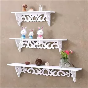 شلف دیواری شناور مدرن سفید HOMETASTE - ست 3 عددی | شلف چوبی دیواری برای اتاق نشیمن، اتاق خواب، دفتر کار، آشپزخانه | راه حل شیک برای نگهداری و نمایش