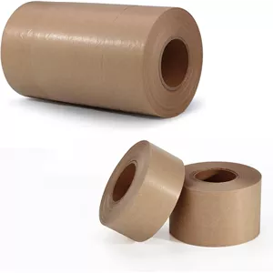 نوار چسب کاغذی کرافت Excefore، بسته 4 عددی نوار کرافت فعال شده با آب تقویت شده با فایبرگلاس نوار بسته بندی قهوه ای سنگین برای ارسال پستی جعبه های مهر و موم کارتن (1.88 اینچ x 55 یارد)