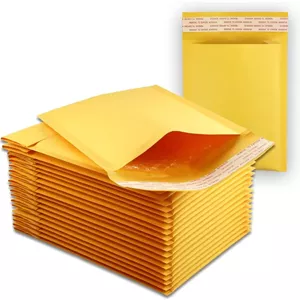 پاکت حبابدار کرافت کوچک سایز 0000 اکوسویفت، 4x6 اینچ، بسته 30 عددی، خود چسب، مناسب بسته بندی و ارسال