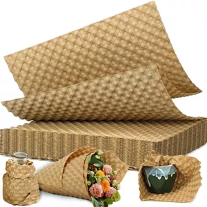 کاغذ بسته بندی حبابدار - 30x30 سانتی متر، کاغذ کرافت حبابدار بادوام برای اسباب کشی، لوازم حمل و نقل سازگار با محیط زیست و قابل شستشو، کاغذ بسته بندی زیست تخریب پذیر (30 متر)