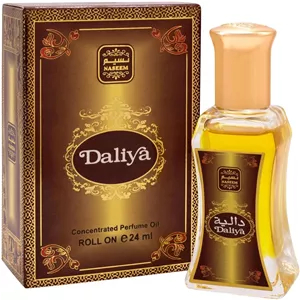 عطر رولی نسیم دالیا 24 میلی لیتر مردانه و زنانه | بدون الکل و ضد حساسیت | رایحه ماندگار با گل های سفید، ادویه ای و مشک کهربا | روغن عطر عربی برای پوست های حساس