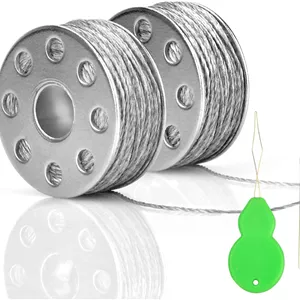 نخ رسانا KOOKYE، 2 قرقره 20 متری 30 Ω/m، نرم و قابل دوخت برای آردوینو Lilypad به همراه سوزن نخ کن