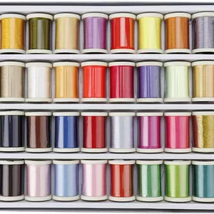 ست نخ خیاطی 40 رنگ Brother، نخ های دستگاه گلدوزی - دوخت لباس برای ماشین خیاطی، خیاطی DIY