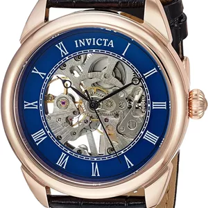 ساعت مچی مردانه اینویکتا با صفحه آبی و بند چرمی - Invicta-23538، نمایشگر آنالوگ