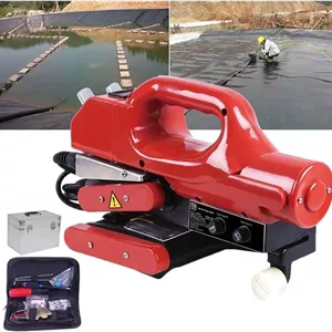 دستگاه جوش غشایی ژئوممبران 1100 وات JDOSHIS، جوشکار اتوماتیک پلاستیک HDPE با گوه داغ، ابزار جوشکاری 0.5-5 متر/دقیقه، برای جوشکاری و آب بندی PVC EVA PE HDPE PP، 15 سانتی متر (20 سانتی متر)