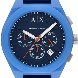 ساعت مچی مردانه آرمانی اکسچنج مدل Sync Chronograph با بند سیلیکونی آبی (مدل: AX4170)