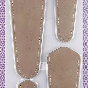 غلاف قیچی SCISSORFOBZ با ScissorGripper - بسته اقتصادی - 4 سایز - روکش و نگهدارنده قیچی طراح دار برای گلدوزی، خیاطی، تکه دوزی - هدیه ای برای خیاطان و تکه دوزان - رنگ طوسی. S-86