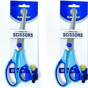 قیچی اداری صدف، سایز 125 میلی متر، آبی (بسته 2 عددی)