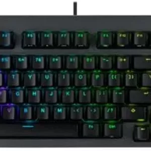 کیبورد گیمینگ ASUS TUF Gaming K3 Gen II Compact با 98 کلید، سوییچ‌های مکانیکی اپتیکال RGB، فوم میرایی، IP57، صفحه بالایی قابل جابجایی و Aura Sync، کیبورد اسپانیایی QWERTY