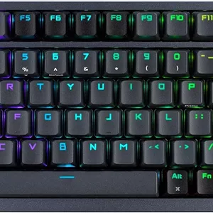 کیبورد گیمینگ مکانیکی ایسوس ROG Azoth با پوشش فلزی 75%، سوییچ ROG NX Red روانکاری شده، کیت روانکاری ABS، اتصال مادون قرمز BT و USB-C، نمایشگر OLED، سه ارتفاع قابل تنظیم و سازگاری با مک