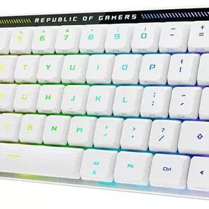 کیبورد مکانیکی بی‌سیم ASUS ROG Falchion RX با پروفایل پایین، سفید مهتابی - طرح‌بندی ایتالیایی