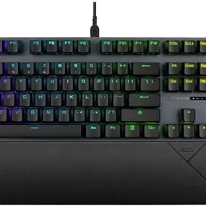 ASUS ROG Strix Scope II X Gaming Keyboard: Hot-swappable ROG NX Mechanical Switches V2, PBT Doubleshot Keycaps, UV-coated ABS Keycaps, Streaming Hotkeys - Arabic Layout - Black
