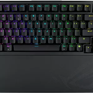 کیبورد گیمینگ سفارشی ASUS ROG Azoth Extreme 75، شاسی آلومینیومی، صفحه موقعیت یابی فیبر کربنی، پایه واشر قابل تنظیم، میرایی سه لایه، سوئیچ های ROG NX Snow، کلیدهای ABS - عربی