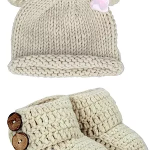 بوت‌های دست‌کشی نوزاد Newborn Socks Knit Zefen Deep