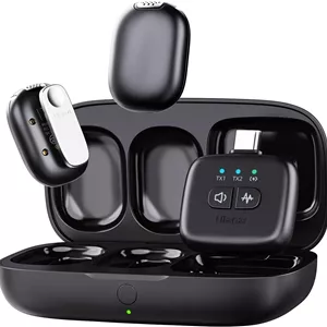 میکروفون یقه ای بی سیم مغناطیسی ULANZI A30 Tiny Mic، سایز مینی، حذف نویز، برد 50 متری، عمر باتری 20 ساعته، میکروفون لاوالیه برای ضبط ویدیو، DSLR، آیفون، اندروید، کامپیوتر