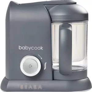 بیبا BEABA - Babycook Solo - دستگاه غذاساز کودک - 4 در 1: پردازنده غذای کودک، مخلوط کن و پزنده - پخت بخارپز نرم - سریع - تنوع غذایی برای کودک شما - خاکستری تیره