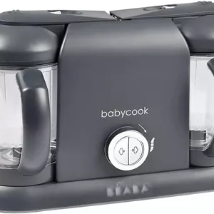 غذاساز کودک بئابا Babycook Duo 2 در 1، خاکستری تیره - دوشاخه BS - بخارپز، مخلوط کن، گرم کن، یخ زدایی - غذاساز کودک با ظرفیت بزرگ
