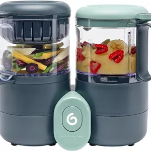 غذاساز کودک 4 در 1 Babymoov Nutribaby One، مخلوط کن و بخارپز غذای کودک، غذاساز برای از شیر گرفتن، گرم کننده، یخ زدا