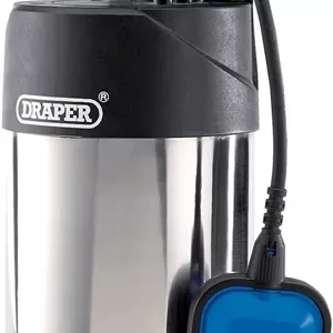 پمپ آب غوطه ور چاه عمیق قابل حمل 1000 وات Draper | حداکثر ظرفیت جریان 5460 لیتر در ساعت | پمپ برقی 230 ولت | محافظت در برابر اضافه بار حرارتی | سوئیچ شناور یکپارچه | پمپ تخلیه کابل 15 متری | 98921