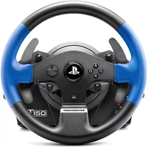 فرمان بازی Thrustmaster T150 Force Feedback (Ps5 /Ps4 / Ps3 / Pc)، مشکی/آبی