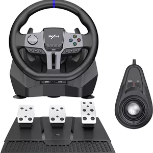 فرمان بازی PXN V9Gen2 با پدال‌های مغناطیسی و شیفتر 270/900 درجه، فرمان بازی بدون نیاز به درایور با لرزش دوگانه برای PC، PS4، PS3، Xbox One، Xbox Series X/S