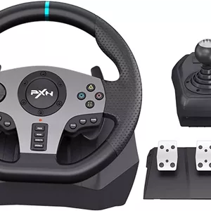 فرمان بازی PXN V9 با 3 پدال و دنده 270/900 درجه برای PC، PS4، PS3، Xbox One، Xbox Series X/S، N-Switch 【عدم پشتیبانی از Mac/PS5】