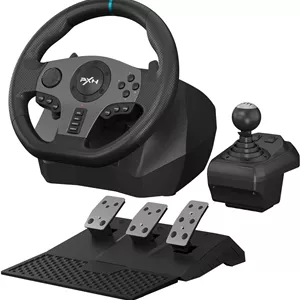 فرمان بازی PXN V9 با پدال و دنده، فرمان برای PC، Xbox One، Xbox Series X/S، PS4، PS3 و Nintendo Switch