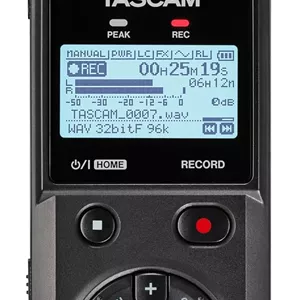 ضبط کننده دستی 2 کاناله Tascam DR-07XP با رزولوشن 32 بیتی شناور و رابط صوتی USB