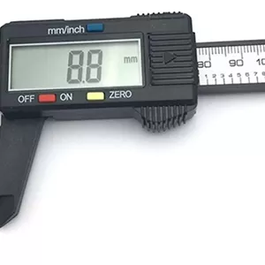 کولیس NUPONO 0-150 میلی متر کولیس ورنیه استیل/پلاستیک LCD دیجیتال کولیس 6 اینچی ابزار اندازه گیری عمق توسط کولیس دیجیتال (رنگ: پلاستیکی، سایز: S)
