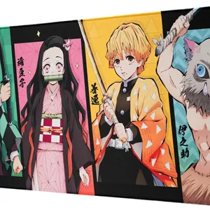 پد ماوس گیمینگ Grupo Erik سایز XXL طرح Demon Slayer Manga، پد ماوس بزرگ گیمینگ XXL، پد ماوس گیمینگ با زیره ضد لغزش، ضد آب و لبه های تقویت شده، محصولی برای طرفداران Demon Slayer، رنگ کبالت