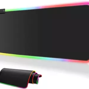 ماوس پد SKEIDO، ماوس پد گیمینگ RGB، ماوس پد LED نرم و بزرگ با ابعاد بزرگ، پد ماوس کیبورد کامپیوتر ضد آب، پایه لاستیکی ضد لغزش و لبه های دوخته شده بادوام برای گیمرها 80 x 30 سانتی متر