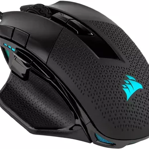 موس گیمینگ ارگونومیک و قابل تنظیم Corsair Nightsword RGB - عملکرد راحت FPS/MOBA با نور پس زمینه LED، 18000 DPI، مشکی