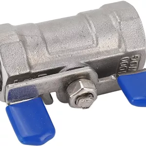 شیر توپی 1/2 اینچ NPT DN15 فولاد ضد زنگ 304 اتصالات لوله رزوه ای مادگی با دسته برای تجهیزات زهکشی پمپ آب، روغن، گاز و باغ 