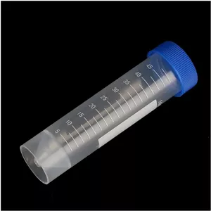 لوله های آزمایشگاهی SHAJWADAM، بسته 10 عددی، 50 میلی لیتر، پلاستیکی، درب پیچی، ته صاف، لوله آزمایش سانتریفیوژ با مقیاس، لوله های سانتریفیوژ ایستاده، اتصالات آزمایشگاهی