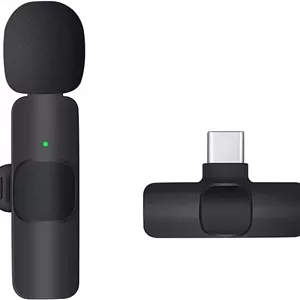 میکروفون یقه ای بی سیم ELTERAZONE برای گوشی های هوشمند USB C، میکروفون مینی پلاگ اند پلی برای یوتیوب، تیک تاک، پخش زنده، بازی، ضبط آهنگ K، کاهش نویز خودکار
