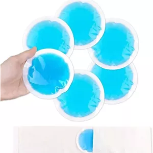 کمپرس یخ کوچک NEWGO برای آسیب دیدگی، بسته 6 عددی کمپرس یخ گرد برای صورت، واجد شرایط FSA، کمپرس سرد و گرم دایره ای با پوشش پارچه ای و آستین برای تسکین درد، دندان درد
